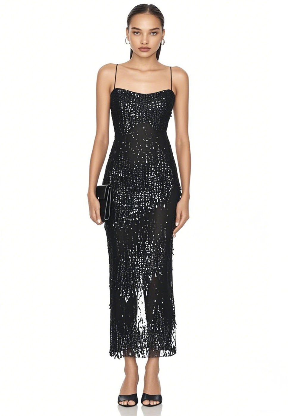 Black Diamond Halter Dress Wholesaler